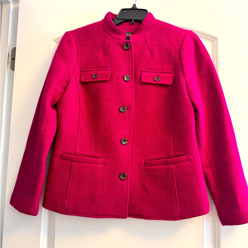100% wool military style blazer by Talbots.